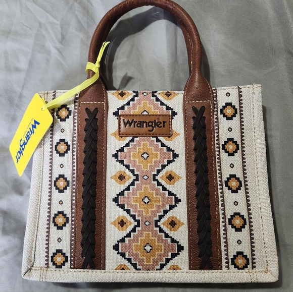 Wrangler Women's Aztec Print Crossbody Tote Bag. - Picture 2 of 7